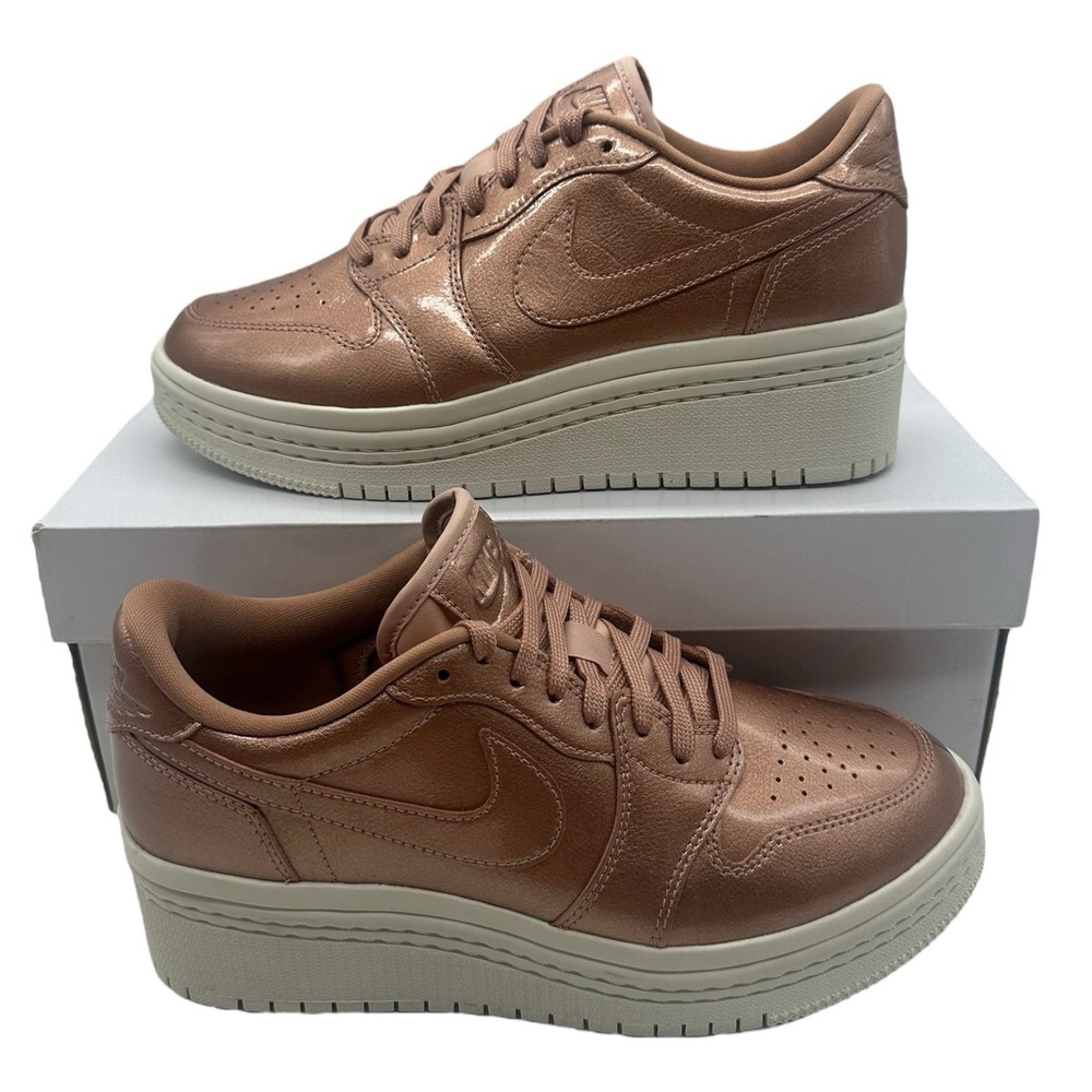 Nike Jordan Retro 1 Re Low Lifted Shoes Women Sz 7.5 Metallic Red Bronze Sneaker